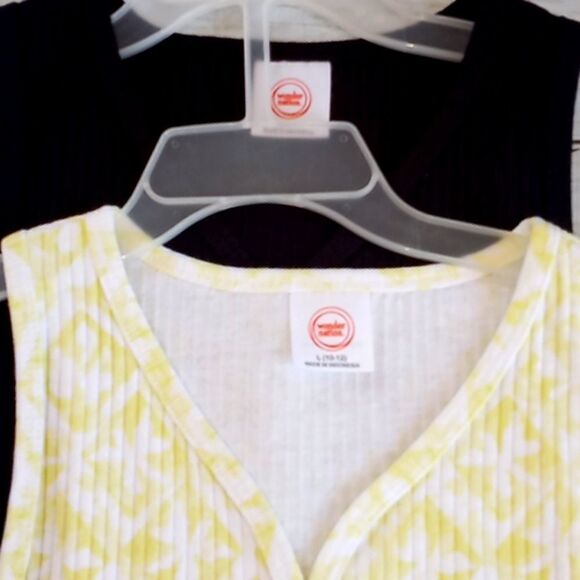 GIRLS COTTON RIBBED Tank Tops - Picture 2 of 6